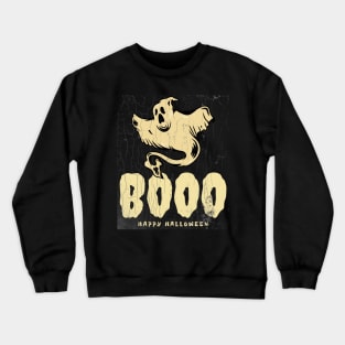 Boo Happy Halloween Design Crewneck Sweatshirt